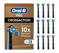 Brosses À Dents De Rechange Oral-B Pro Crossaction Noires, Pack De 12 Ffu