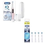 Brosses à dents électrique ORAL-B iO6n Series Pink Sand + ORAL-B iO refills x4 Ultimate Clean Blanc