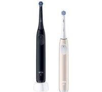 Oral-B iO Series 2 Duo Pack Brosse à Dents Électrique/Brosse à Dents Électrique, 2 Brossettes, 3 Modes de brossage pour Soins Dentaires, Technologie Magnétique Conçu par Braun, Night Black/Calm Pink