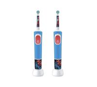 Brosses à dents électriques Spiderman | Lot de 2 brosses électriques pour un brossage efficace et ludique | Dès 3 ans | Rechargeables, écoresponsables | 2x manches + têtes