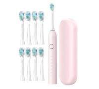 Brosses à dents rechargeables avec boîtier, brosses à dents électriques - rechargeable 40000 vpm en profondeur 6 modes Case de voyage Charge rapide de 180 jours brosse à dents pour adultes