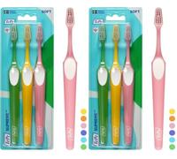 Brosses à dents TePe Supreme, Souples, Couleurs assorties, 3pcs, pack famille, efficaces pour l'élimination de la plaque dentaire, brins sur deux niveaux pour un nettoyage précis, brins souples