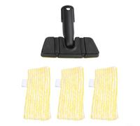 Brosses à main et 3 chiffons vapeur pour nettoyeurs vapeur Karcher SC1/SC2/SC3/SC4/SC5, kit de brosse à main jaune avec coussinets en boucle blanche pour nettoyage du carrelage et des sols en bois dur