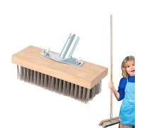 Brosses à récurer pour le nettoyage - Élimination de la mousse en acier inoxydable robuste, brosse de nettoyage des crevasses pour le béton extérieur, épurateur de sol en fil rigide à long manche | Po