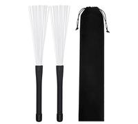 Brosses à tambour en fil de métal : paires de balais à percussion avec poignée ergonomique | Accessoires de batterie pour musiciens, adaptés à la performance et aux répétitions