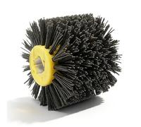 Brosses abrasives #120 - 120 x 100 mm - En nylon - Pour le travail du bois - Brosse à poils pour machine à satiner - Roue de tréfilage pour meuleuse d'angle en bois - Perceuse