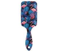 Brosses antistatiques bleues Rainforest Flamingo pour cheveux - Masseur de cuir chevelu pour la perte de cheveux avec poignée ergonomique cepillo para pelo rizado
