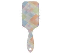 Brosses antistatiques carrées colorées avec lignes irrégulières pour femmes noires. Masseur de cuir chevelu pour cheveux clairsemés avec poignée ergonomique cepillo para peinar