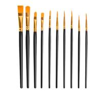 Brosses aquarelles | Peutre à Aquarelle en Acrylique | Paignements d'artistes de Poils en Nylon synthétiques | Brôles de peuplement à aquarrelle Flexibles et Lisses pour Acrylique et Flux aquarrelle