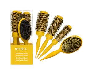 Brosses COCCO Lot Aura Tri-Lon Technology Brush 4pz Jaune