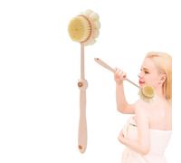 Brosses de bain - Exfoliateur de dos avec manche long - Médiators haute densité double face pour gommage nettoyage en profondeur homme adolescent voyage