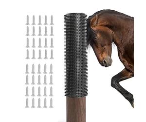 Brosses de bétail génériques pour gratter le poteau - Cow Scratch Post | Publier le bétail avec un coussin arrière : pinceaux de toilettage au fromage de chèvre avec un compagnon mat au toucher doux