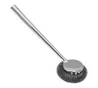 Brosses de cuisine en acier inoxydable, éponges à frotter casseroles avec poignée en laine d'acier, pailles pour casseroles en fer, poêles, grilles pour barbecue, évier, poêles, plaques