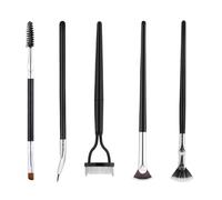 Brosses de mascara, pinceau de cils,Ensemble d'applicateurs de mascara pliant de 5 - de peigne brossage en boucle de brosse Défini pour les femmes inférieures supérieures