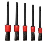 Brosses de nettoyage de voiture - Kit 5x pour détails de voiture, outil à poils délicats, plumeau polyvalent, accessoire compact pour soins | Brosse efficace pour roues intérieures extérieures Siège