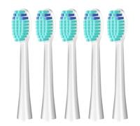 Brosses de rechange pour 7MAGIC brosse à dents électrique, Têtes de brosses de remplacement pour 7MAGIC Ritter brosse à dents électrique, white 5pc