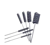 Brosses de rodage flexibles en carbure silicium Brosse de polissage grain 120, longueur totale 200mm, boule abrasive, brosse d'ébavurage, trou intérieur, tête de meulage, 1 pièces(Dia 26x200mm p120)
