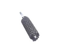 Brosses de rodage flexibles en carbure silicium Brosse d'ébavurage à boule Abrasive Grit120, trou interne, polissage à longue tige, meulage du corps en fonte, 1 pièce(Long shank 200mm)