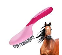 Brosses de toilettage pour chevaux | Brosse professionnelle de toilettage pour cheval avec poignée humanisée | Peigne à queue de cheval | Brosse de massage antidérapante en poils de cheval pour