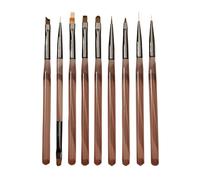 Brosses design pour, Pinceau à ongles pour | 9X Pinceaux de Peinture Design Ongle | Outil de pointe d'ongle, pinceau de peinture pour vernis à ongles, stylo de dessin à ongles pour une utilisation