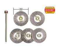 Brosses en acier "Disque" Ø22mm (x5) - PROXXON 28952