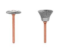 Brosses en acier inox 13 mm et 19 mm permettant d'enlever la rouille des surfaces métalliques