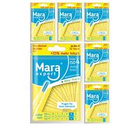 Brosses interdentaires Mara Expert - 0,7 mm - ISO 4 - Medium large - 6 x 32 - Jaune - Brosse interdentaire idéale - Avec goût menthe - Bonus - Demandez votre dentiste