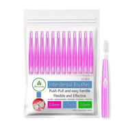 Brosses interdentaires MoriVeda - Lot de 12 (0.6mm) I Brosses interdentaires pour une hygiène buccale propre I Fonction Push-Pull - Développées avec des laboratoires dentaires. 0.6mm