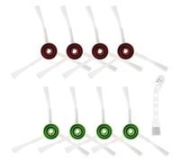 Brosses Latérales de Rechange pour Ecovacs Deebot T20/T20e/X1/T10 Omni/T8/T9/N8/X1/T10 Turbo/T9+/N8+/N8 Pro/N8 Plus/950/920/T8+/T8 AIVI/T8 Max Accessoires, 8 Brosses Latérales, 1 Brosse de Nettoyage