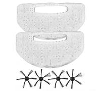 Brosses latérales et kit de filtre HEPA pour robot aspirateur WAP W90-W95-W96, pièces de rechange avec 2 brosses latérales + 4 filtres, gris-blanc
