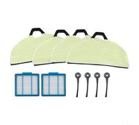 Brosses latérales Filtres Rv2001wd Microfibre Mop Rv2000wd Robot Aspirateurs Remplacement pour 442 pièces pour Shark Pads Kit pour Rv2002wd Ensemble lavable Av2001wd