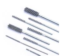 Brosses métalliques abrasives en Nylon, diamètre en carbure de silicium 1.5-60mm, grains 800, perceuse, outil électrique, nettoyage de tuyaux, brosse d'ébavurage manuelle(5mm Hex Shank)