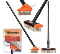 Lot de 2 brosses métalliques de nettoyage avec manche télescopique de 80 à 140 cm