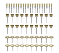 Brosses Métalliques,Brosse en Laiton de Polissage Ensemble Métallique,Mini Dremel Outils Rotatifs Accessoire pour Perceuse Outils,60 pièces,3mm