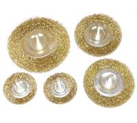BROSSES METALLIQUES CIRCULAIRES POUR PERCEUSE FILS ONDULES - 5 PCS
