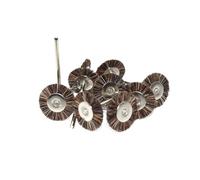 Brosses métalliques, disques en forme de coupe, Roue de brosse à tasse Abrasive 10 pièces multicolore 19/22/25mm for outils rotatifs(Brown 19MM)