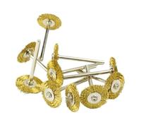Brosses métalliques, disques en forme de coupe, Roue de brosse à tasse abrasive multicolore en acier inoxydable, paquet 22mm, 10 20, for le meulage des perceuses(20pcs 22mm-golden)