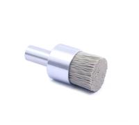 Brosses métalliques, disques en forme de coupe, Roue en fil d'acier au carbone, abrasif, tasse nylon, brosses d'extrémité, grain 240-500, 4-32mm for perceuse CNC, 31 pièces(Grit240 Diameter10mm)