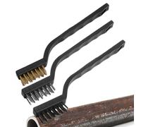 Brosses métalliques pour le nettoyage - Brosse à dents en acier anti-rouille en fil robuste - Brosse à dents polyvalente en laiton ergonomique pour travaux de soudage, travail du bois, chaîne de vélo