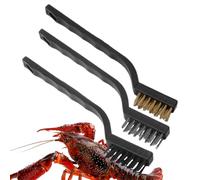 Brosses métalliques pour le nettoyage - Brosse en fil de laiton antirouille - Brosse à dents polyvalente - Brosse à dents ergonomique en laiton pour travaux de soudage, travail du bois, chaîne de vélo
