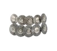 Brosses métalliques, Roue de brosse à tasse Abrasive en acier inoxydable, 22mm, for meuleuse, Mini perceuse, gris, paquet de 10 pièces