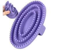 Brosses pour chevaux de toilettage Étrille De Pansage En Caoutchouc Avec | Brosse pour chat Pour Massage, Élimination Poils Morts, Retrait Poils Qui Tombent, Chat Et Violet