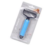Brosses professionnelles à double rangée en acier inoxydable pour chiens, outil de toilettage ergonomique pour animaux de compagnie pour un retrait facile des nœuds et des tapis Brosses de toilettage