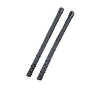 Brosses rétractables pour baguettes batterie, Balai de batterie en nylon for cajon jazz, 36 cm, noir et blanc(Black)