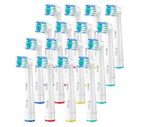 Brossette Compatible avec Braun Oral B - Milos Brossettes de Rechange Électriques Têtes de Rechange pour Brosse à Dents Électrique Compatible avec Oral B, Têtes de Brosse à Dents(16 Blanc)