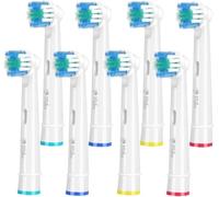 Brossette Compatible avec Braun Oralb - Milos Têtes de Rechange pour Brosse à Dents Électrique Compatible avec Oralb Têtes de Brosse à Dents Lot de 8