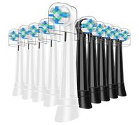 Brossette Compatible avec Oral-B iO, Têtes de Rechange pour Brosse à Dents Électrique Compatible avec Oral B iO 2 3 4 5 6 7 8 9 10 (6 Blanc+6 Noir）