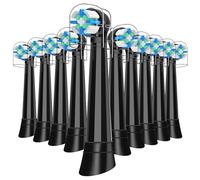 Brossette Compatible avec Oral-B iO, Têtes de Rechange pour Brosse à Dents Électrique Compatible avec Oral B iO 2 3 4 5 6 7 8 9 10（10 Noir）