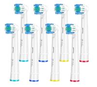 Brossette Compatible avec Oral B - Milos Brossettes de Rechange Électriques Têtes de Rechange pour Brosse à Dents Électrique Compatible avec Oral B, Têtes de Brosse à Dents(8 Blanc)