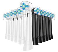 Brossette Compatibles avec Oral B iO，Compatible avec les Brosses à Dents électriques Oral-B io Série 2 3 4 5 6 7 8 9 10，Dureté Moyenne (6 Blanc+6 Noir）
